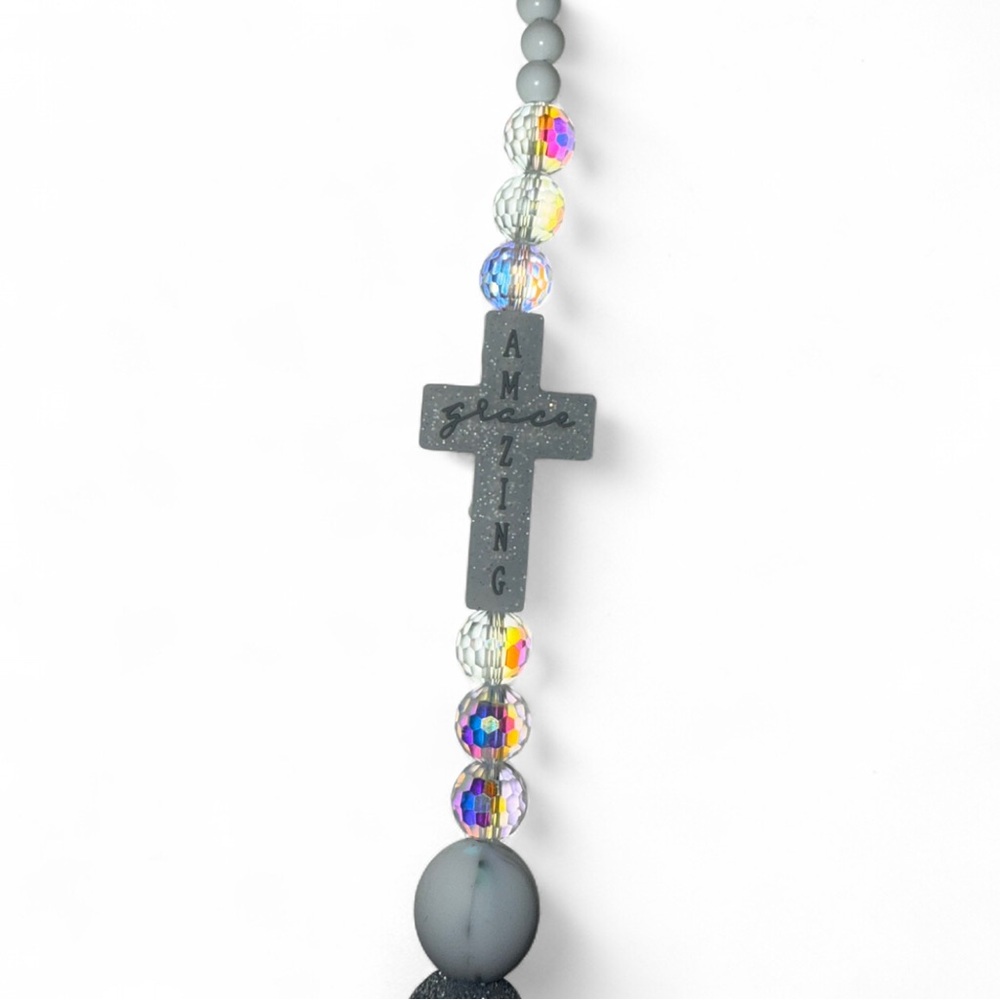 Amazing grace iridescent keychain